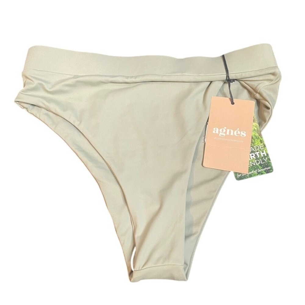 Agnes Eco-Friendly High Leg Swim Bottom Pistachio Green Size S REPREVE NEW